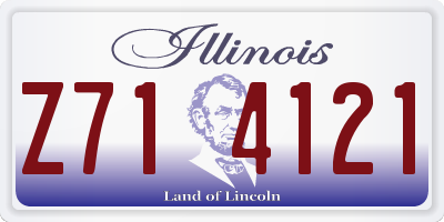 IL license plate Z714121