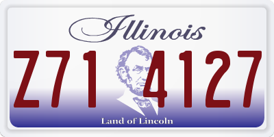 IL license plate Z714127