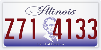 IL license plate Z714133