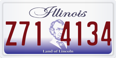 IL license plate Z714134