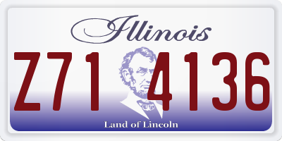 IL license plate Z714136