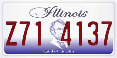 IL license plate Z714137