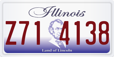 IL license plate Z714138