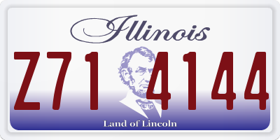 IL license plate Z714144
