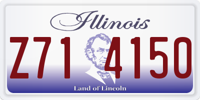 IL license plate Z714150