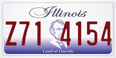 IL license plate Z714154