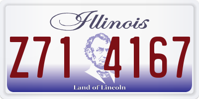 IL license plate Z714167