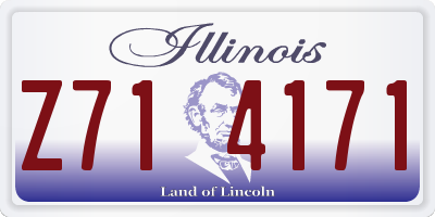 IL license plate Z714171
