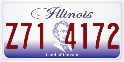 IL license plate Z714172