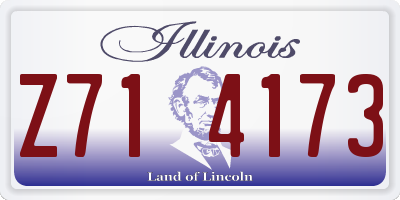 IL license plate Z714173