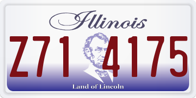 IL license plate Z714175