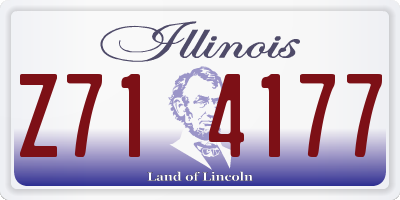 IL license plate Z714177