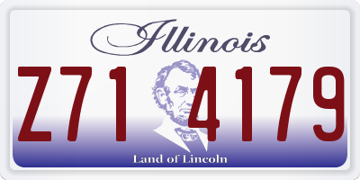 IL license plate Z714179