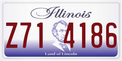 IL license plate Z714186