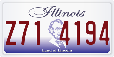 IL license plate Z714194