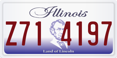 IL license plate Z714197