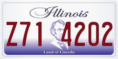 IL license plate Z714202