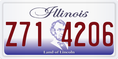 IL license plate Z714206