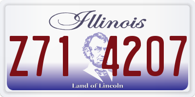 IL license plate Z714207