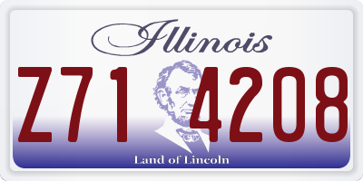 IL license plate Z714208