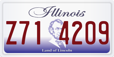 IL license plate Z714209