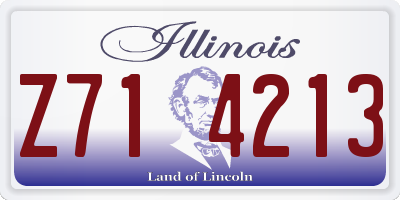 IL license plate Z714213
