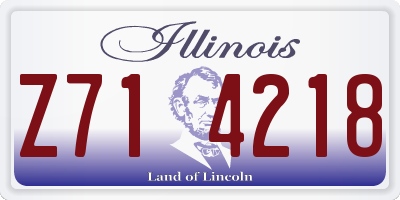 IL license plate Z714218