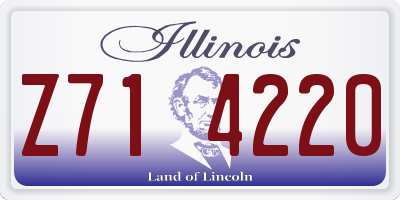 IL license plate Z714220