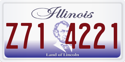 IL license plate Z714221