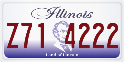IL license plate Z714222