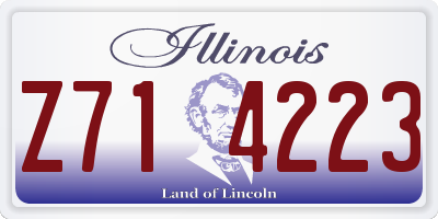 IL license plate Z714223