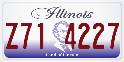 IL license plate Z714227