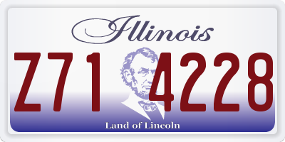 IL license plate Z714228