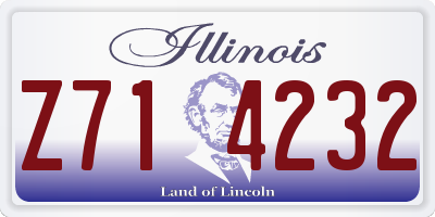 IL license plate Z714232