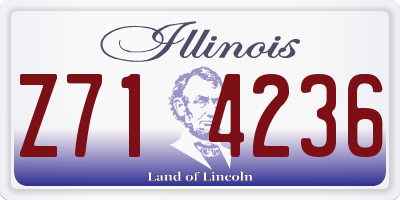 IL license plate Z714236