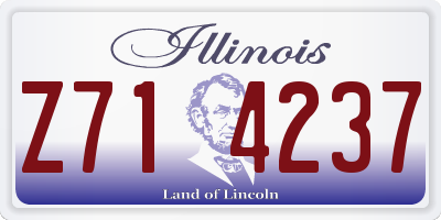 IL license plate Z714237
