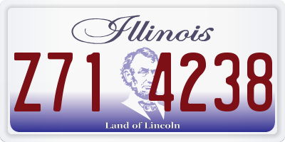 IL license plate Z714238