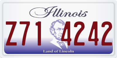 IL license plate Z714242