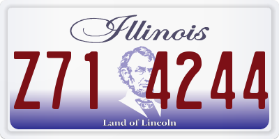 IL license plate Z714244