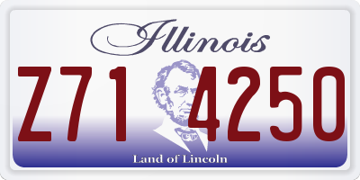 IL license plate Z714250