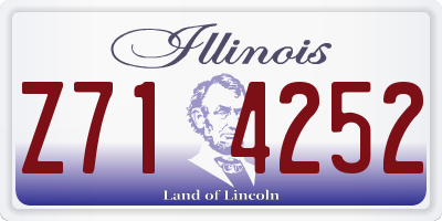IL license plate Z714252