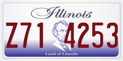 IL license plate Z714253