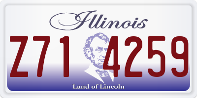 IL license plate Z714259