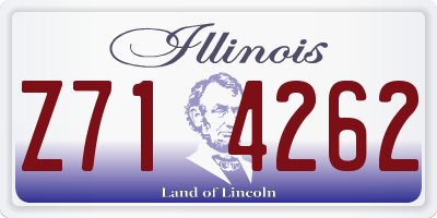 IL license plate Z714262