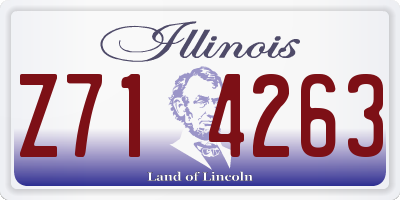 IL license plate Z714263