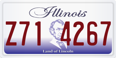 IL license plate Z714267
