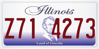 IL license plate Z714273
