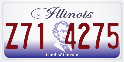 IL license plate Z714275