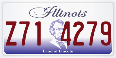 IL license plate Z714279