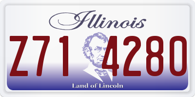 IL license plate Z714280